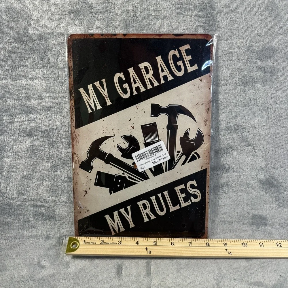 My‎ Garage My Rules Metal Sign
